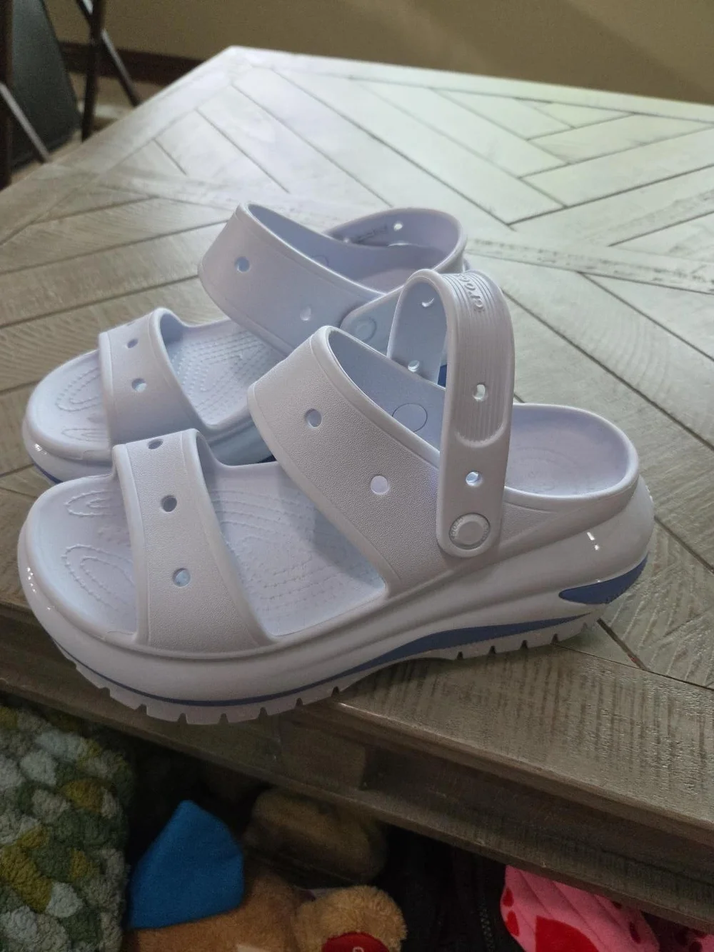 CROCS platform sandals